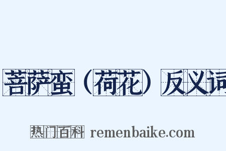 菩萨蛮（荷花）反义词是什么意思的图片